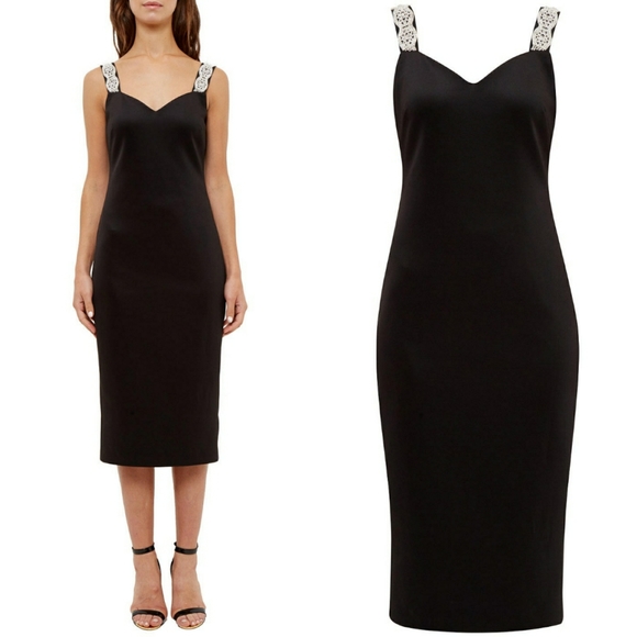 Ted Baker London Dresses & Skirts - Ted Baker Mally Embellished Strap Bodycon Dress